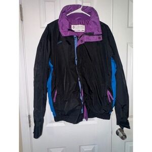 Vintage Columbia Sportswear Jacket Purple Blue Black‎ Mens Size S